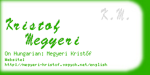 kristof megyeri business card